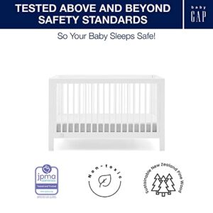 GAP babyGap Charlie 6-in-1 Convertible Crib - Greenguard Gold Certified, Bianca White