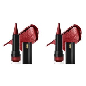 black radiance metalicious metallic lipstick lip sculptor jeweled garnet (red) (pack of 2)