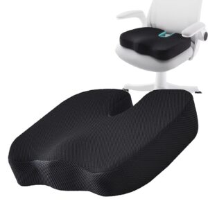 seat cushion pillow for office chair, memory foam breathable mesh seat cushion, tailbone nerve cushion for sciatica prevention, pain relief, suitable for office chair/car/wheelchair/home