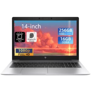 hp elitebook 850 g6 14" laptop intel core i5-8365u 1.60 ghz 16gb ram 256gb ssd windows 10 pro (renewed)