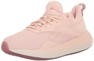 reebok womens dmx comfort + slip-on sneaker, possibly pink/chalk/sedona rose, 7 us