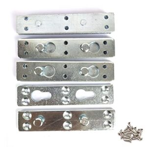 4 sets bed rail brackets,heavy duty bed rail fittings for connecting to wood, headboards and foot-boards, with screws