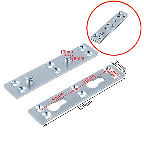 4 Sets Bed Rail Brackets,Heavy Duty Bed Rail Fittings for Connecting to Wood, Headboards and Foot-Boards, with Screws