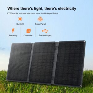 Soshine USB Solar Panel - Portable Solar Charger 20W with USB QC3.0 Port Waterproof Foldable Solar Charger for Outdoor Camping iPhone,iPad,Camera