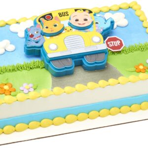 DECOPAC DecoSet CoComelon Ready for Adventure! Cake Topper, 4 Piece Cake Decoration Set With JoJo, Kittens, Wally, and Ello Puzzle Jigsaw (27978)