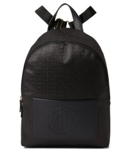 tommy hilfiger millie ii medium dome backpack black/black lurex one size