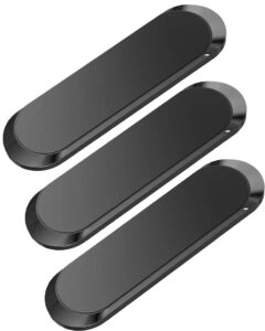 salex flat magnetic phone mounts 3 pack. black cell phone holder for car dashboard, wall, truck. universal stick on ipad wall magnet mount kit for tablets, smartphones. magnetic phone mount for iphone