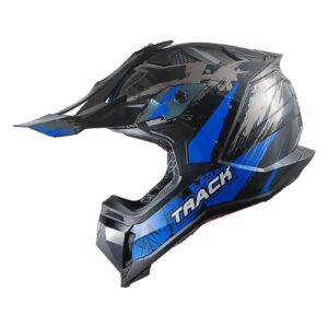 1storm adult motocross helmet atv dirt bike bmx mx downhill mountain helmet track style jh601; track blue