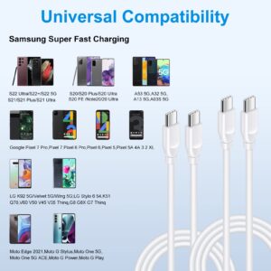 C Charger Cable for Google Pixel 8 7 7 Pro 7A 6 6 Pro 6A 5A 5 4A 3A 3 2 XL 2Pack Samsung Fast Charging Cord 9ft USB C to USB C Cable for Galaxy S24 S23 S22 Ultra S21 S20 S10 A13 A53 Z Fold 5 4 Z Flip4