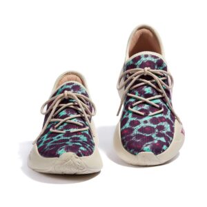 UIN Women's Fashion Sneakers Lightweight Walking Casual Comfortable Art Painted Athletic Travel Shoes San Sebastian Ⅱ Blue Purple Leopard (8)