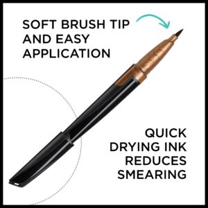 BodyMark Freckle Pen, Soft Brush Tip, 1 Count Pen in Dark Brown Freckle, Cosmetic Quality Freckle Pen for Skin