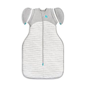 love to dream swaddle up transition bag warm 2.5 tog, dreamer white, medium, 13-19 lbs, patented zip-off wings, gently help baby safely transition from being swaddled to arms free before rolling over
