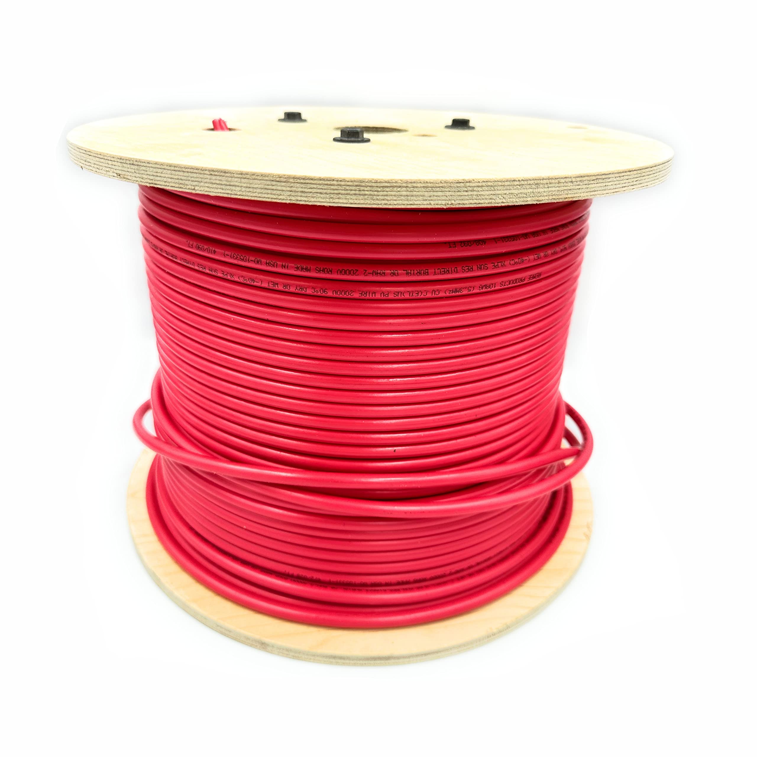 NATIONAL Wire&Cable 10 Gauge Solar Panel Professional Wire - Made in USA - 2x100 Ft Copper PV Wire UV Resistant Cable for Boat Marine Automotive RV Solar Panel Outdoor - Red&Black