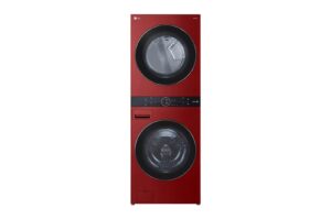 lg wkex200hra washtower washer and dryer with turbowash (candy apple red)