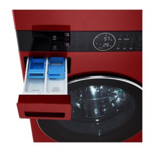 LG WKEX200HRA WashTower Washer and Dryer with TurboWash (Candy Apple Red)