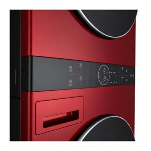 LG WKEX200HRA WashTower Washer and Dryer with TurboWash (Candy Apple Red)