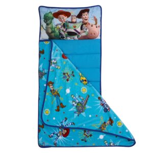 Disney Toy Story It's Play Time Blue, Green, Red and Yellow, Woody, Buzz and The Toys Toddler Nap Mat