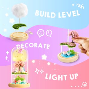 Make Your Own Unicorn Night Light - Birthday Crafts Gifts for Girls Kids, Unicorns Terrarium Kit for Kids, 3-in-1 Unicorn Toys Presents, Kawaii Arts and Crafts for Kids Age 6 7 8-12 Year Old Girl