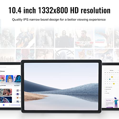 Coolfan 10.4 inch 32GB Tablet Android 11 Quad Core 6000mAh 1332x800 HD IPS Tablets (LightGray)