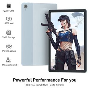 Coolfan 10.4 inch 32GB Tablet Android 11 Quad Core 6000mAh 1332x800 HD IPS Tablets (LightGray)