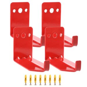 huazu fire extinguisher mount - 4 pack wall hooks for 5 to 40 lb extinguishers, universal bracket with expansion screws