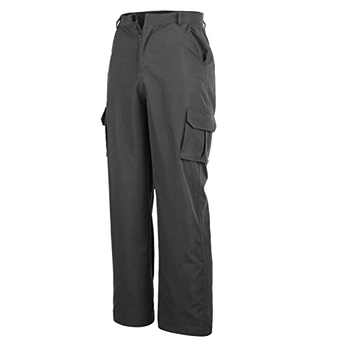 Mens Fashion Cargo Hiking Pants Relaxed Fit High Waist Workout Athletic Military Combat Hiking Work Pants Trousers Sweatpants Dark Gray