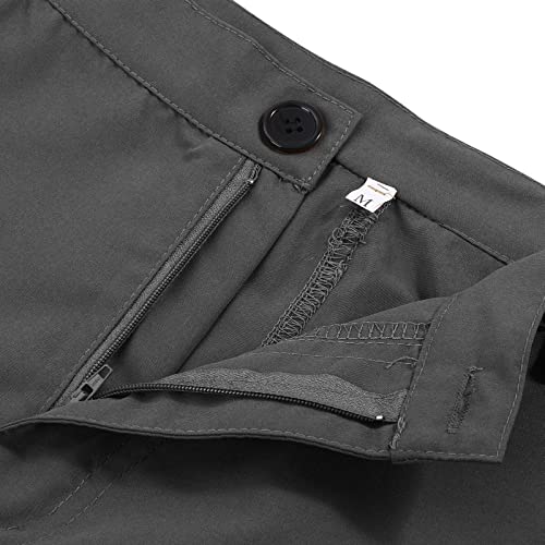 Mens Fashion Cargo Hiking Pants Relaxed Fit High Waist Workout Athletic Military Combat Hiking Work Pants Trousers Sweatpants Dark Gray