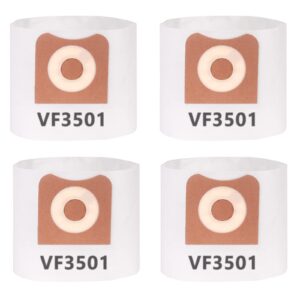 zibopon vf3501 dust bags replacement for ridgid & workshop 3-4.5 gallon vacuums, part# 23738 vf3501 size cdust collection bags(4 pack)