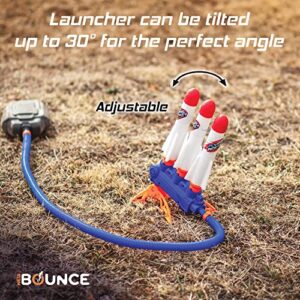 New Bounce Rocket Launcher for Kids - Adjustable 2-in-1 Jump Rocket Set - Includes a Sturdy Launch Pad and 4 LED Rockets - Soars Up to 150 Ft - Fun Kids Outdoor Toys (4 Pc Rocket Launcher)