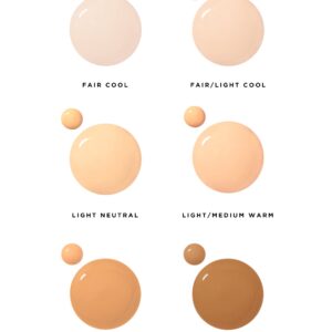 HALEYS Skin Tint Set (Light/Medium Warm): Re-invent Sheer Tinted Marula Oil, Skin Tint, Tinted BB Moisturizer, Face Oil, Hydrating Glowing Skin, Brilliant Kabuki Brush, Streak-free Blending, Buff, Blu