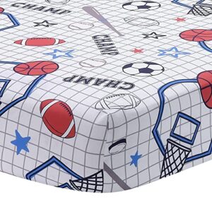 Lambs & Ivy Baby Sports 3-Piece Football/Basketball Baby Crib Bedding Set