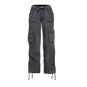 cargo pants women baggy hiking casual cotton military tactical army combat work pants with 7 pockets,dark gray s
