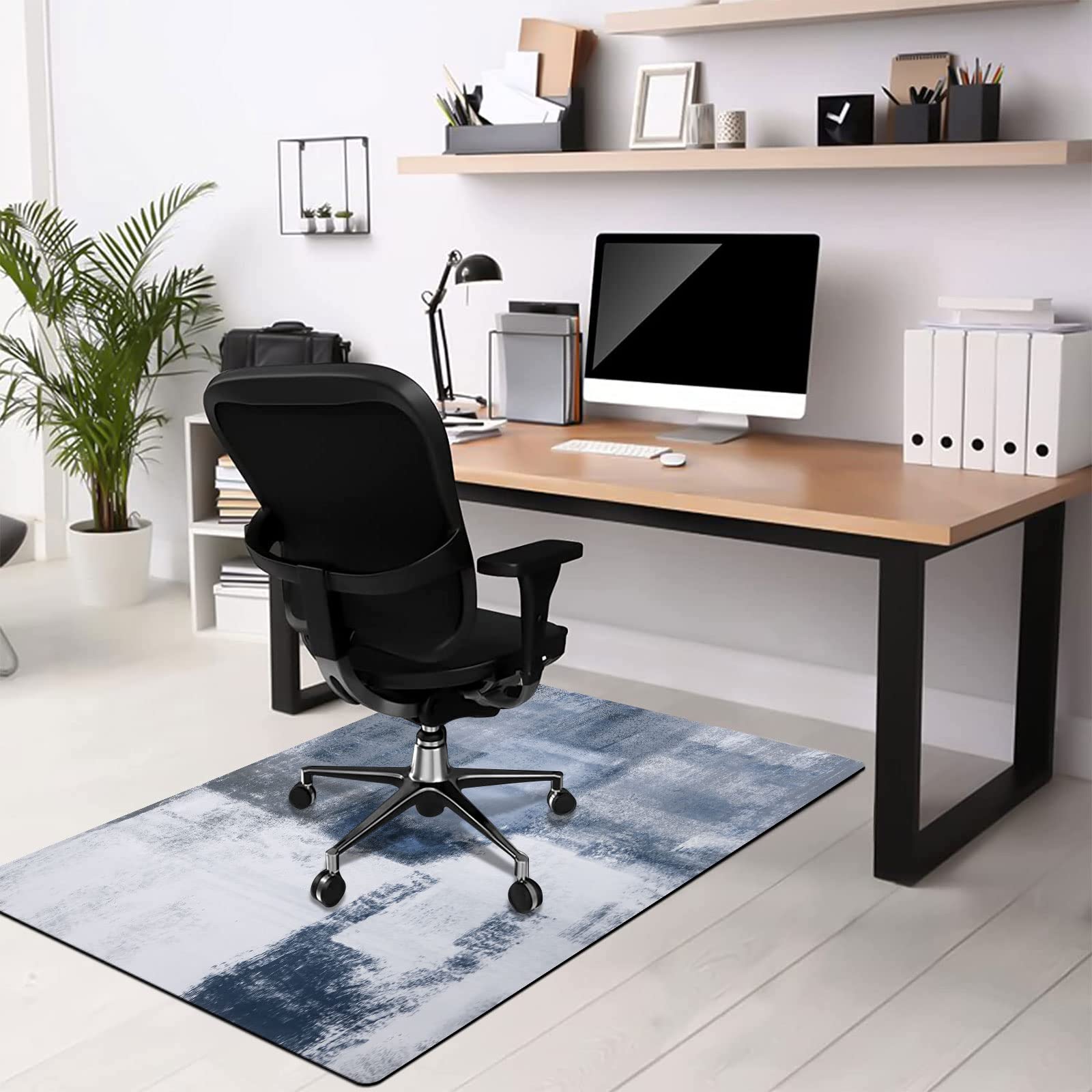 Pauwer Office Chair Mat for Hardwood Floors, 36'' x 48'' Computer Gaming Rolling Chair Mat, Low-Pile Desk Chair Mat Floor Mat Carpet Large Anti-Slip Floor Protector for Home Office