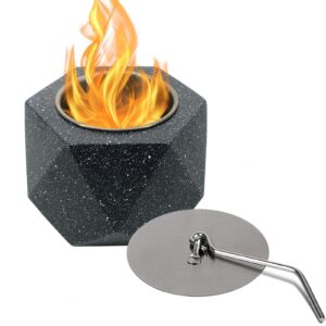 yumpanda tabletop fireplace mini portable indoor outdoor fire pit bowl (black)