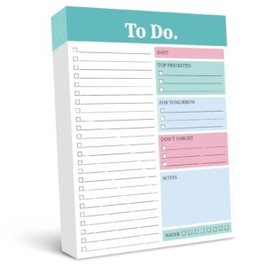 300 sheets daily to do list notepad notebook library card to do planner checklist memo writing pad schedule note pad reminder office planning homework pad for task, 6" x 8"(to do)