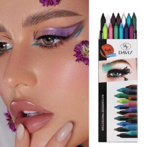 TWOMODE 13 Colors Eyeliner Pencil Colorful Eye Shadow Pencil Eyebrow Pen Glitter Matte for Women Eye&Lip Liner Professional Eye Makeup