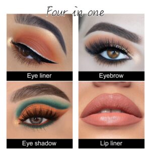 TWOMODE 13 Colors Eyeliner Pencil Colorful Eye Shadow Pencil Eyebrow Pen Glitter Matte for Women Eye&Lip Liner Professional Eye Makeup