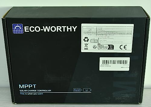 ECO-WORTHY 40A MPPT Solar Charge Controller 12V/24V DC Input & Digital OLED Display & Temp Sensor & Negative Ground, 99% Charging Efficiency Solar Regulator for Lithium, Sealed and Flooded Battery