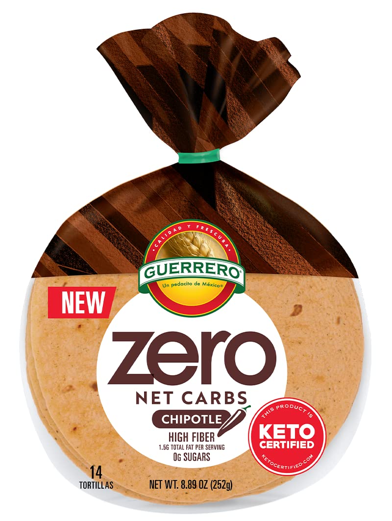 Mission Guerrero Zero Carb 0g Net Carbs - Keto Certified - 4.5" Street Taco - 14 Count, 8.89 oz. - Keto Friendly Low Carb Tortillas Variety Pack - 8 Packs