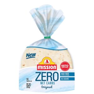 Mission Guerrero Zero Carb 0g Net Carbs - Keto Certified - 4.5" Street Taco - 14 Count, 8.89 oz. - Keto Friendly Low Carb Tortillas Variety Pack - 8 Packs