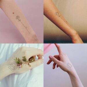 Esland Realistic Best Friends Temporary Tattoos Matching Bestie Tattoo Stickers for Women, Girls, Couples and Family