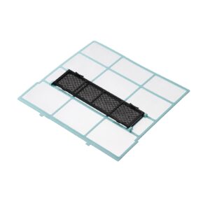 PATIKIL 11.42" x 10.24" Air Conditioner Air Filter, Plastic Air Filtering Screen Replacement with Air Filter Foam for HVAC, Blue Black