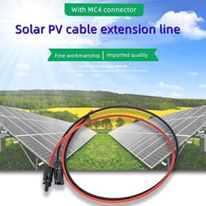 Jtron 20 Feet 10AWG Solar Extension Cable Wire with Weatherproof Female and Male Solar Connector Adapter Kit Female and Male Connector(20FT Red + 20FT Black) (20FT 10AWG)