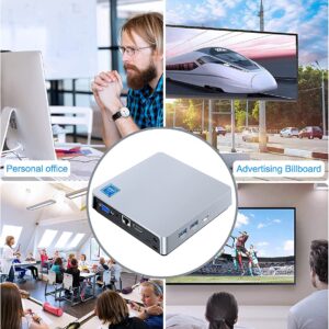 Fanless Mini PC Intel Atom Z8350 Processor,Mini Desktop PC Windows 10 Pro,8GB LDDR3 128GB EMMC,Mini Computer Support Dual Display/4K HD/2.4G+5G Dual-Band WiFi for Business Home Theater