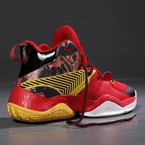 VAXAV Women's Men's Professional Sports High Top Basketball Shoes Outdoor Athletic Running Tennis Sneakers Size 11/9.5 Red