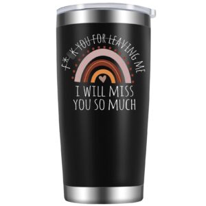 gspy tumbler, coworker leaving gifts, miss you gifts for women, men - best friend moving, going away gift for coworker - funny goodbye, retirement, new job, farewell gifts for coworkers, boss