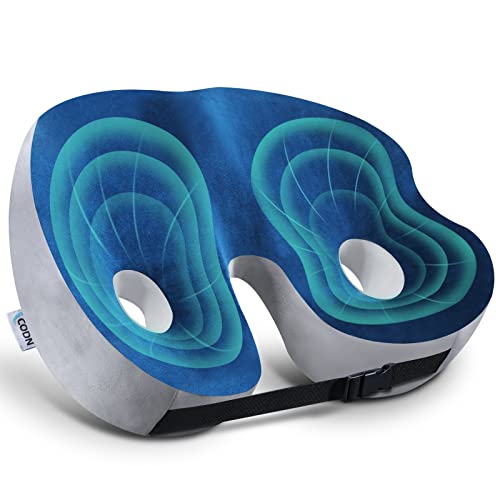 CODN Memory Foam Office Chair Cushion for All-Day Sitting, Seat Cushion, Chair Pad for Car Seat, Wheelchair and Desk Chair，Tailbone and Sciatica Pain Relief Cushion