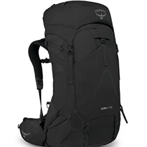 Osprey Aura AG LT 65L Women's Backpacking Backpack, Black, WM/L