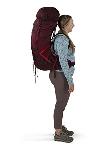 Osprey Aura AG LT 65L Women's Backpacking Backpack, Black, WM/L