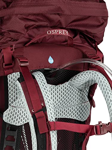 Osprey Aura AG LT 65L Women's Backpacking Backpack, Black, WM/L